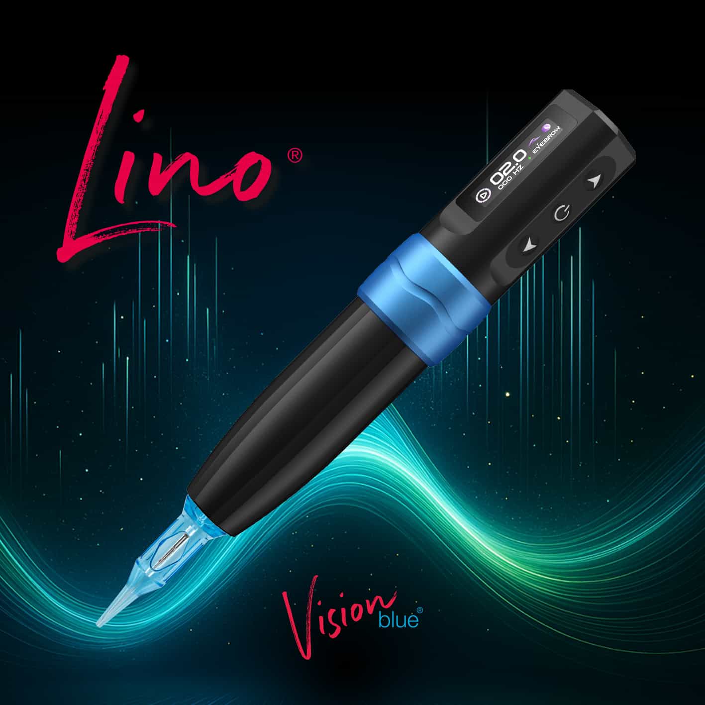 Vision blue Pieza de mano Lino / Lino Handstück